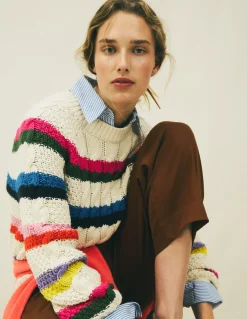 Pull torsadé en coton