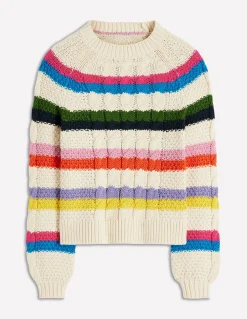 Pull torsadé en coton