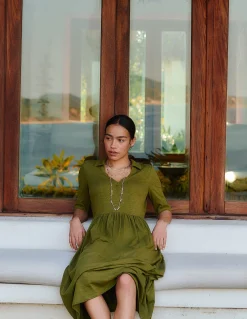 Robe à col Aria en jersey