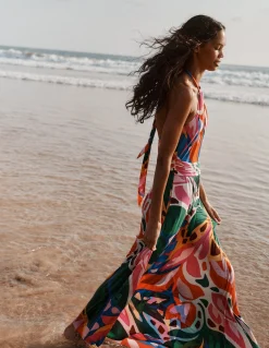 Robe à col torsadé Sydney en jersey