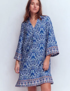 Robe courte Carmen en lin