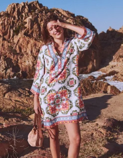 Robe courte Carmen en lin