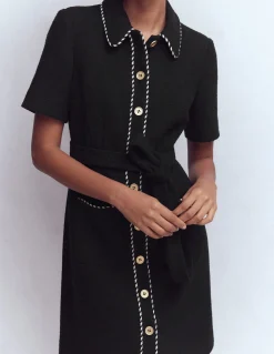 Robe courte Loren à détails