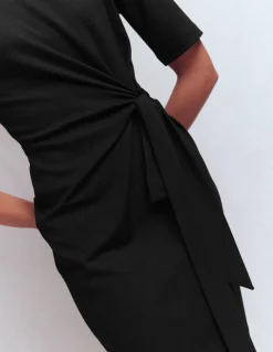 Robe courte Zinnia en jersey à nouer