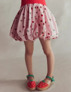 Robe côtelée à ourlet bulle