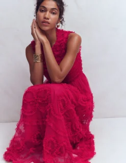 Robe de fête en tulle à nœud