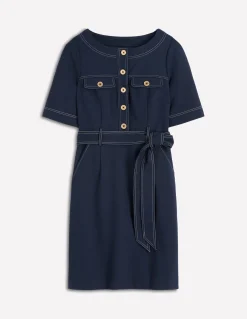 Robe droite Bria en point de Rome