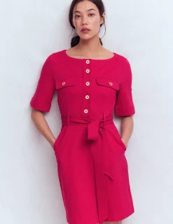 Robe droite Bria en point de Rome