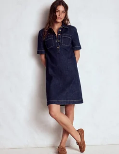 Robe droite Zia en jean avec poche