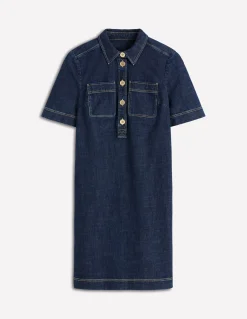 Robe droite Zia en jean avec poche