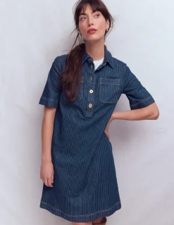 Robe droite Zia en jean avec poche