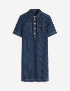 Robe droite Zia en jean avec poche