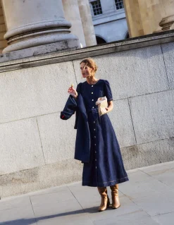 Robe en jean à boutons