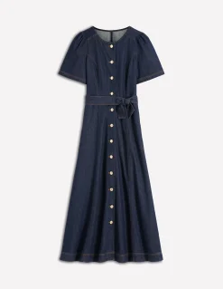 Robe en jean à boutons