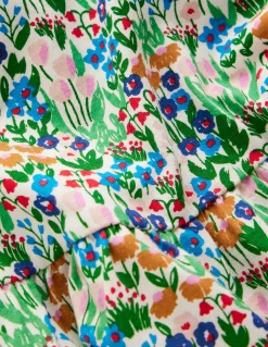 Robe en jersey à manches blousantes