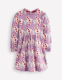 Robe en jersey à manches blousantes