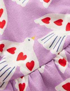 Robe en jersey à manches blousantes