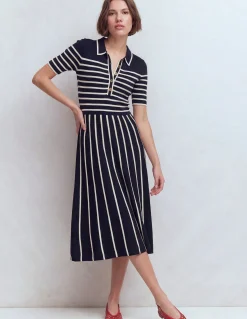 Robe en maille à col