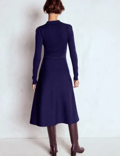 Robe Fiona zippée sur le devant en maille