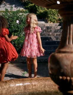 Robe imprimée en tulle