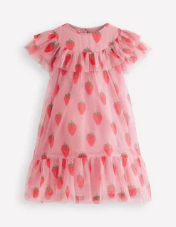 Robe imprimée en tulle