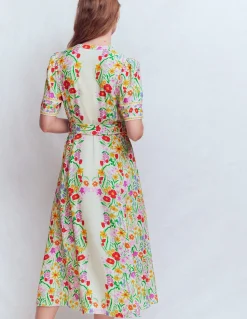 Robe Kate à ceinture et manches bouffantes