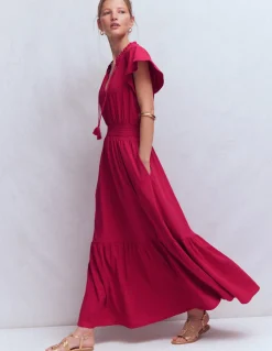 Robe longue Tala en jersey à volants