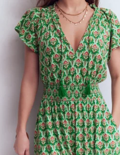 Robe longue Tala en jersey à volants