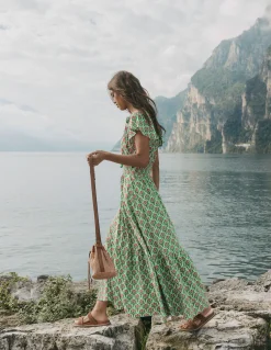 Robe longue Tala en jersey à volants