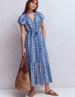 Robe longue Tala en jersey à volants