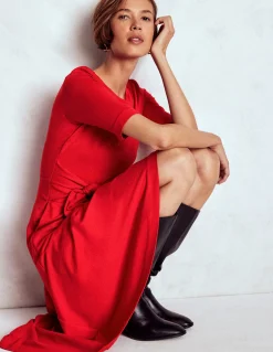 Robe Mathilde en point de Rome à nouer à la taille