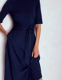 Robe Mathilde en point de Rome à nouer à la taille