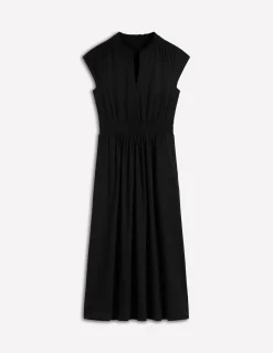 Robe midi Alba à smocks en jersey