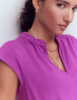 Robe midi Alba à smocks en jersey