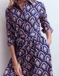 Robe midi Alexa à manches longues