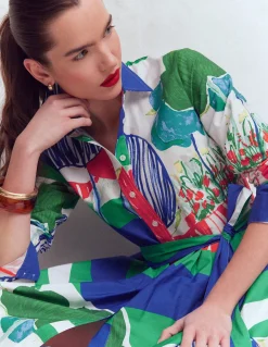 Robe midi Alexa à manches longues