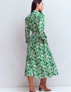 Robe midi Alexa à manches longues