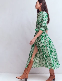 Robe midi Alexa à manches longues