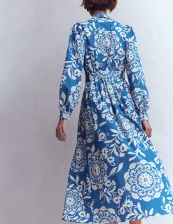 Robe midi Alexa à manches longues