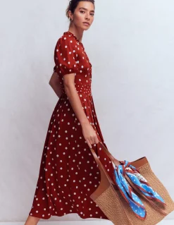 Robe midi Amber plissée en jersey