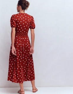Robe midi Amber plissée en jersey