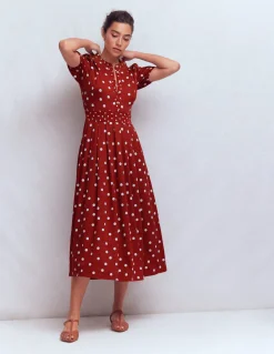 Robe midi Amber plissée en jersey