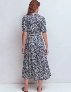 Robe midi Amber plissée en jersey