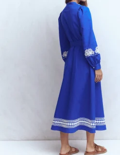 Robe midi Ava en lin mélangé