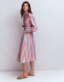 Robe midi Ava en lin mélangé