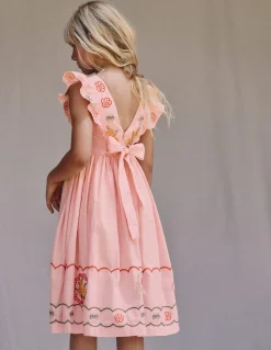 Robe midi avec nœud au dos