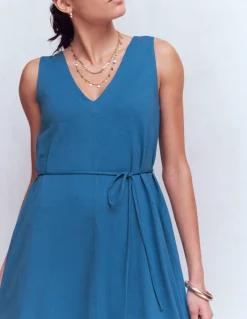 Robe midi Mia en jersey à col V