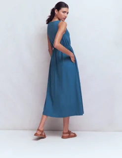 Robe midi Mia en jersey à col V