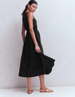 Robe midi Mia en jersey à col V