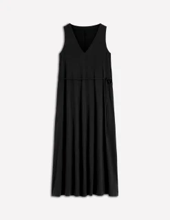 Robe midi Mia en jersey à col V